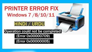 Operation could not be completed (error 0x00000709) | Printer Error Fix