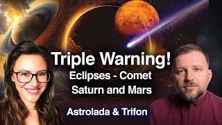 WARNING! Triple ALERT: ECLIPSE, COMET, Saturn & Mars! April 2024 Sidereal Astrology.