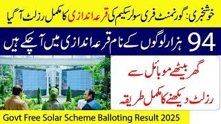 Punjab Free Solar Panel Scheme Ballot Result Check Online | Latest Update 2025