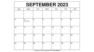 Free Printable September 2023 Calendar Templates With Holidays - Wiki Calendar