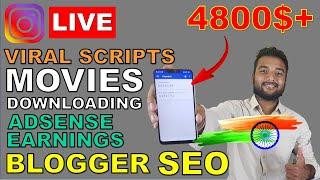 Adsense Earning, Whatsapp Viral Scripts, Movies Download Sites, Blogger SEO - Instagram LIVE