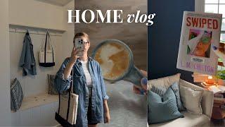 HOME VLOG  cozy productive days, entryway makeover, recent reads & unboxings!!