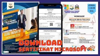 Tutorial Download Sertifikat TOT Guru Inovatif Angkatan 2020 & Diseminasi Pemanfaatan Microsoft 365