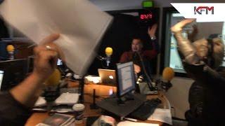 The KFM Breakfast team reacts to coffee