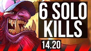 TRUNDLE vs ILLAOI (TOP) | 6 solo kills | EUW Diamond | 14.20