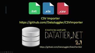 Using CSVImporter with DataTier Net