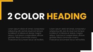 Create Multi-Color Heading in Elementor 