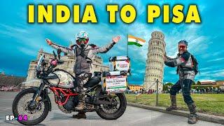 INDIA TO PISA - ITALY  on Motorcycle | India To Norway & London | Ep-64