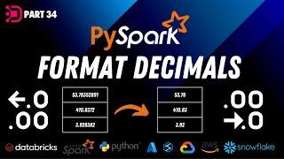 35. Formatting Decimals With PySpark | format_number Function