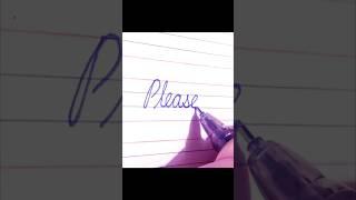 Please ** ️ cursive handwriting | cursive writing #shorts #writing by NM writing