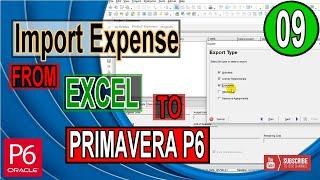 Import Project Expense cost in Primavera P6 from Excel file | Load Expense in Project | load Actuals