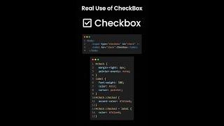 Real Use of Checkbox HTML & CSS