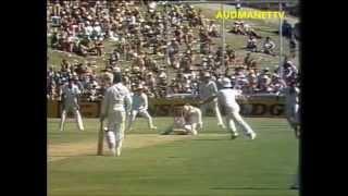 Len Pascoe Knocks down Sandeep Patil , India in Australia 1981