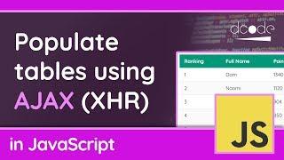 Loading data into HTML Tables using AJAX - JavaScript Tutorial