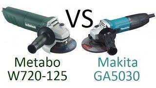 РоботунОбзор: Сравнение болгарок Makita GA5030 vs Metabo W720-125