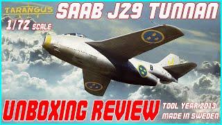 TARANGUS 1/72 SAAB J 29 A/B TUNNAN UNBOXING REVIEW