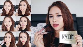 KYLIE Lip Kit Swatches on Asian Skin & Review | Birthday Edition | Bahasa Indonesia with Eng Sub