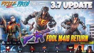 3.7 Update Godzilla Prize Path & Companion | Fool M416 Return Date | Bugatti Luckyspin Pubg/Bgmi