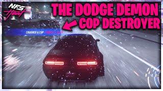 THE ULTIMATE COP DESTROYER 1400HP DODGE DEMON BUILD! | Need For Speed Heat