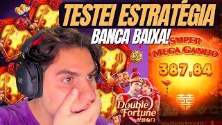 TESTEI NOVA ESTRATÉGIA NO DOUBLE FORTUNE EM BANCA BAIXA E ISSO ACONTECEU!!!!