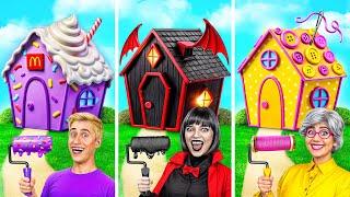 One Colored House Challenge with Vampire | Funny Challenges by Multi DO Smile