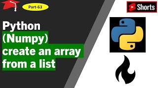 Python (numpy): How to create an array from a list #shorts