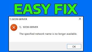 How To Fix The Specified Network Name is No Longer Available