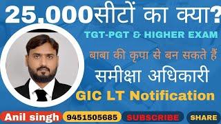 समीक्षा अधिकारी बनना हैं तो गुरु कृपा लें, TGT-PGT & HIGHER EXAM पर आपकी सहमति,GIC LT NOTIFICATION ?