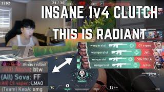 Marved REACTS to REYNA INSANE 1v4 CLUTCH... CLEAN ! | VALORANT Clips