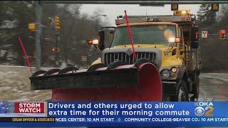 Snow Begins To Fall In Pittsburgh