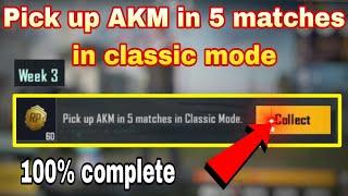 Pick up AKM in 5 matches in classic mode.#bgmi_mission