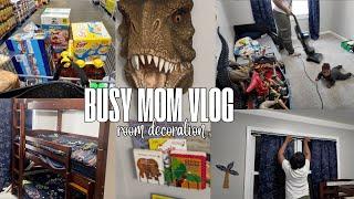 BUSY MOM VLOG| Shop With Me + Redecorating the Boys Room