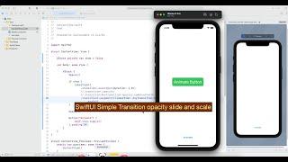 SwiftUI Simple Transition opacity slide and scale