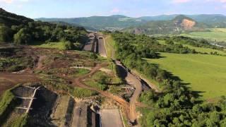 UPVISION - highway D8 landslide UAV aerial video