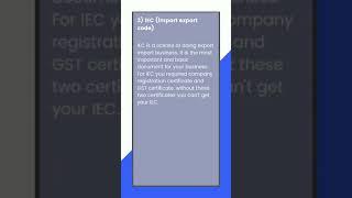 Basic documents required for import export business in india.