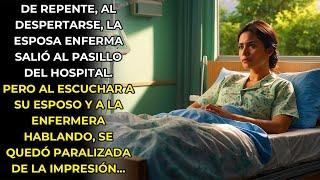 LA ESPOSA ENFERMA SALIÓ AL PASILLO Y DESCUBRIÓ QUE SU ESPOSO Y LA ENFERMERA ESTABAN HABLANDO...