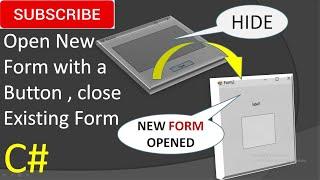 Open New Form with a Button close Existing Windows Form C#