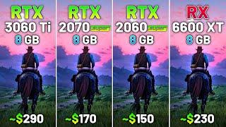 RTX 3060 Ti vs RTX 2070 SUPER vs RTX 2060 SUPER vs RX 6600 XT - Test in 20 Games in 2024