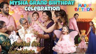 Mysha's 1st Grand Birthday Celebration | We Invited Our Subscribers Too | Mysha Birthday Vlog