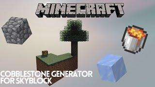 [2023] How to get COBBLESTONE in Minecraft Skyblock! (Cobblestone Generator)