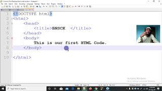 how to write HTML code in notepad++  ||  save and run