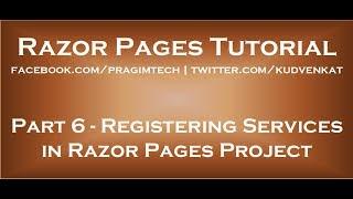 Registering services in razor pages project