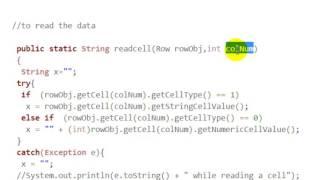 How to read and write excel files in Selenium Java