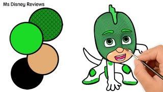 PJ Masks Coloring Pages | Gekko drawing and coloring | Paw Patrol Puzzle