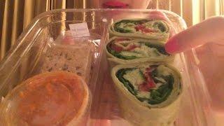 ASMR Eating Starbucks Edamame Hummus Wrap, Caramel Macchiato with Scone!