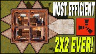 THE MOST EFFICIENT 2X2 EVER! - SOLO/DUO/TRIO - RUST BASE DESIGN 2019 - (FULL TUTORIAL)