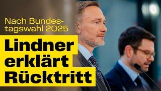 Rücktritt: Christian Lindner und Dr. Marco Buschmann ziehen sich zurück | FDP Pressekonferenz