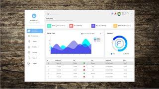 C# UI Modern Design  - Balance Wallet UI Design -  Dashboard  Winform App GUNA framework