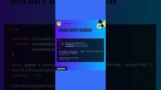 Javascript, Check Popup Window #javascript