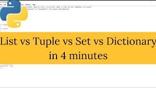 Difference Between List, Tuple, Set, Dictionary In Python | Python Interview Question #3
